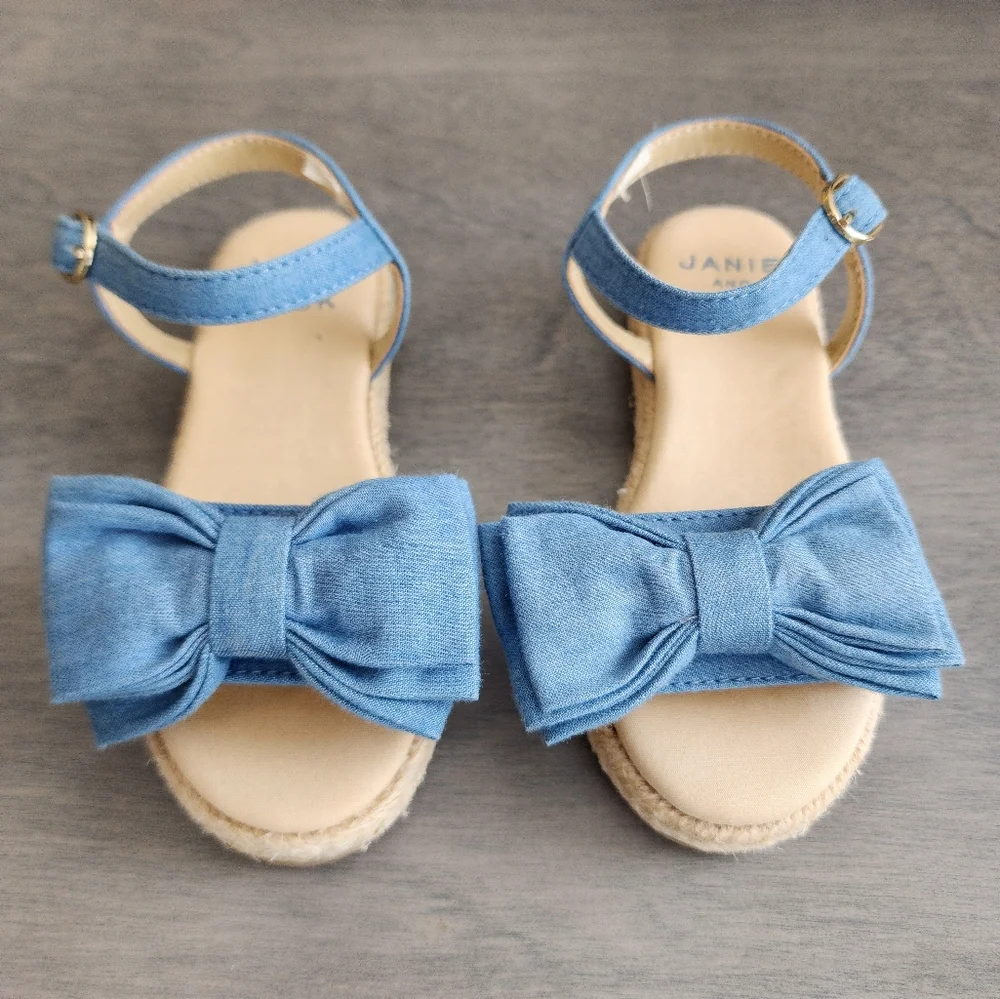 Janie and Jack Toddler Chambray Bow Espadrille - Picture 10 of 10